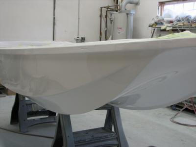 Boston Whaler - repaired bow