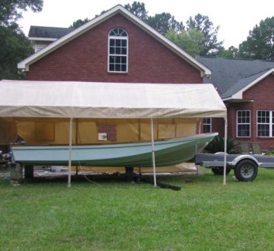 Boston Whaler - Back on the trailer